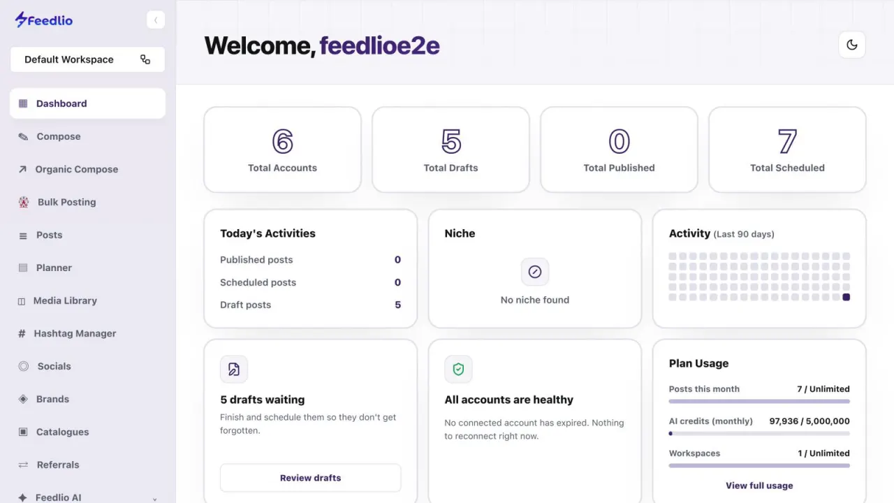 Screenshot: Your sidebar