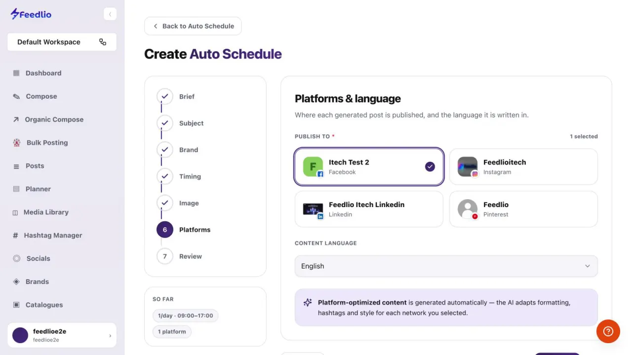 Screenshot: 6 · Pick platforms