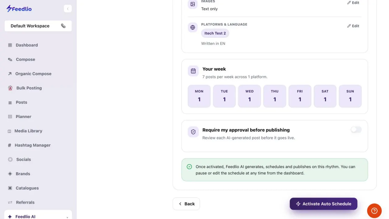 Screenshot: Approve & activate