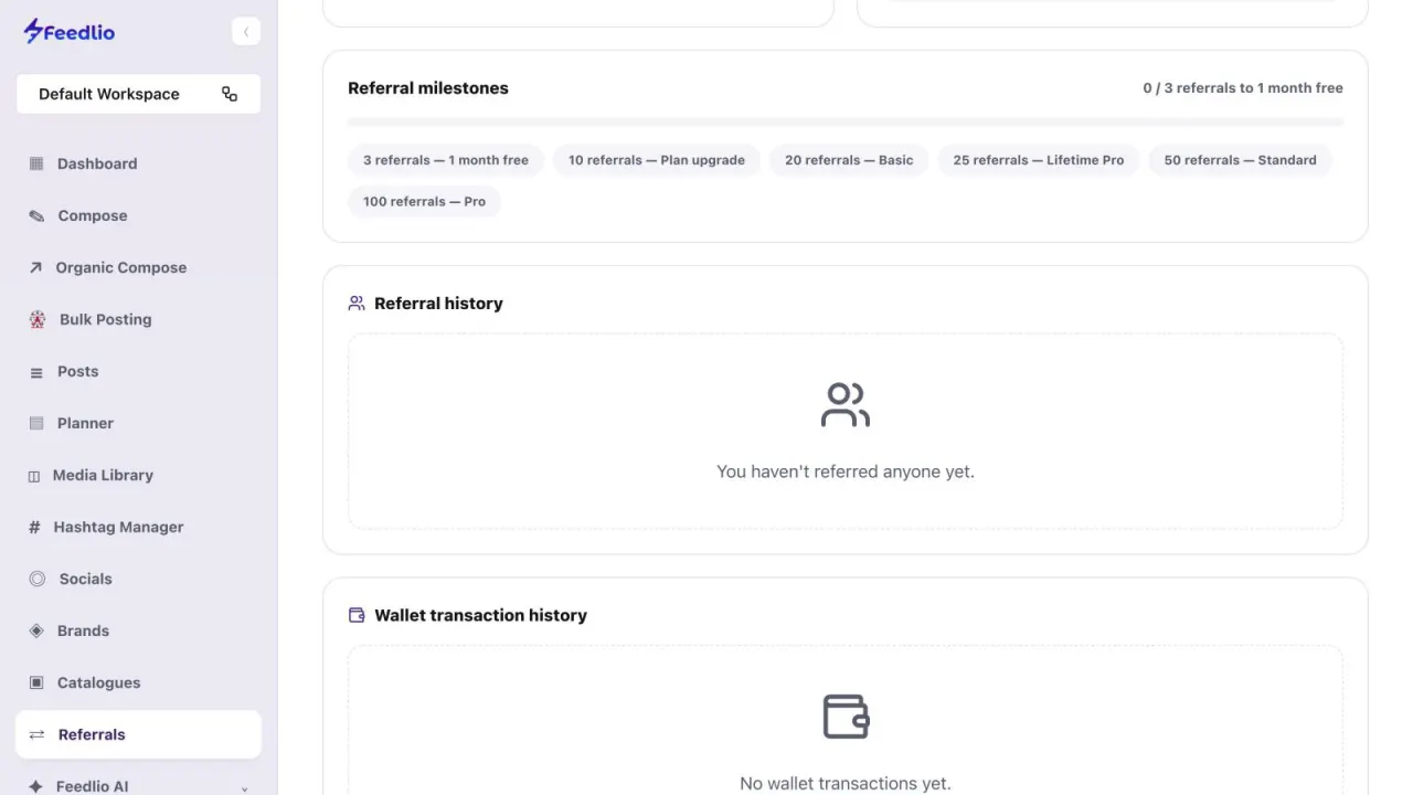 Screenshot: Unlock milestones